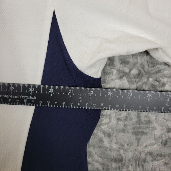 Stagehands Union NYC Polo Shirt Men's Large White Navy New York USA Made - Picture 6 of 11